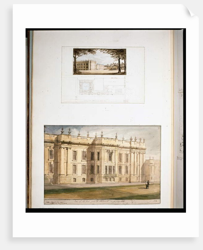 Designs for the East Elevation, Chatsworth House, 1838 by Jeffry Wyatville