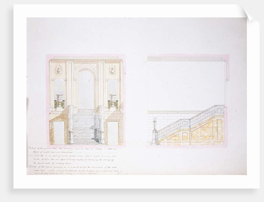 Design for the Painted Hall, Chatsworth by Jeffry Wyatville