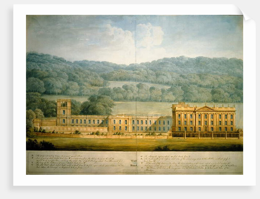 The West Front of Chatsworth House by Jeffry Wyatville