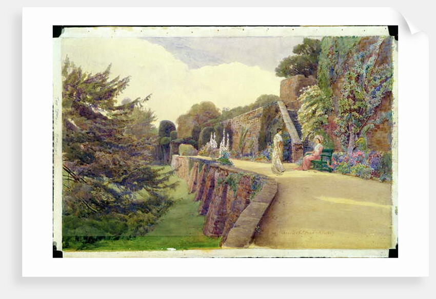 The Terrace at Berkeley Castle, Gloucestershire, 1887 by George Samuel Elgood