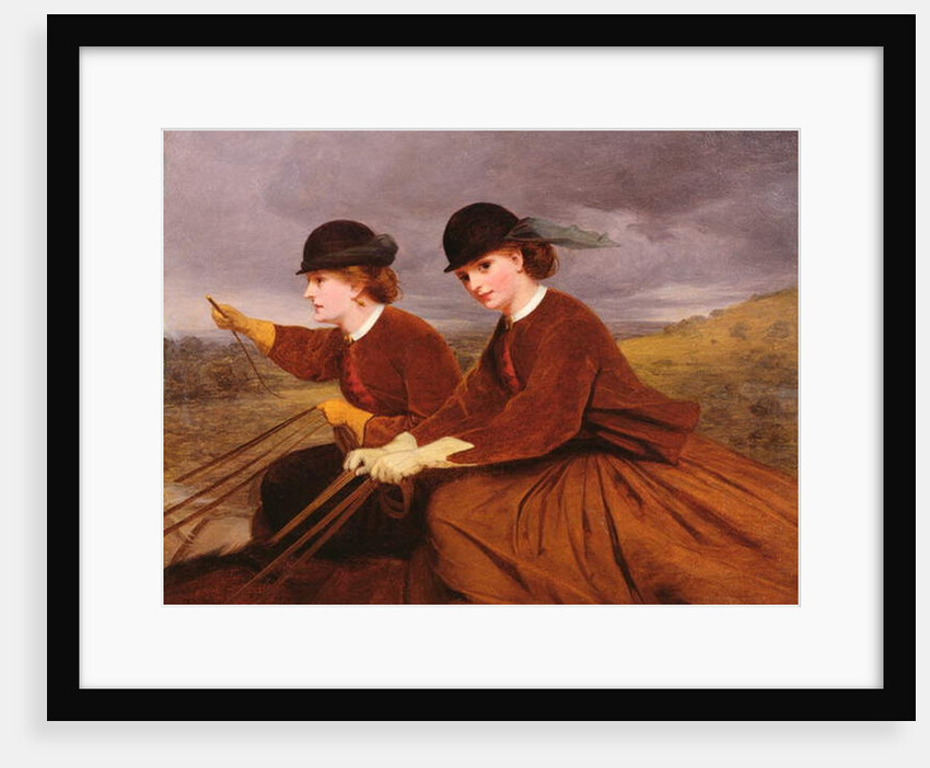 On the Downs - Two Ladies Riding Side-Saddle by James Hayllar