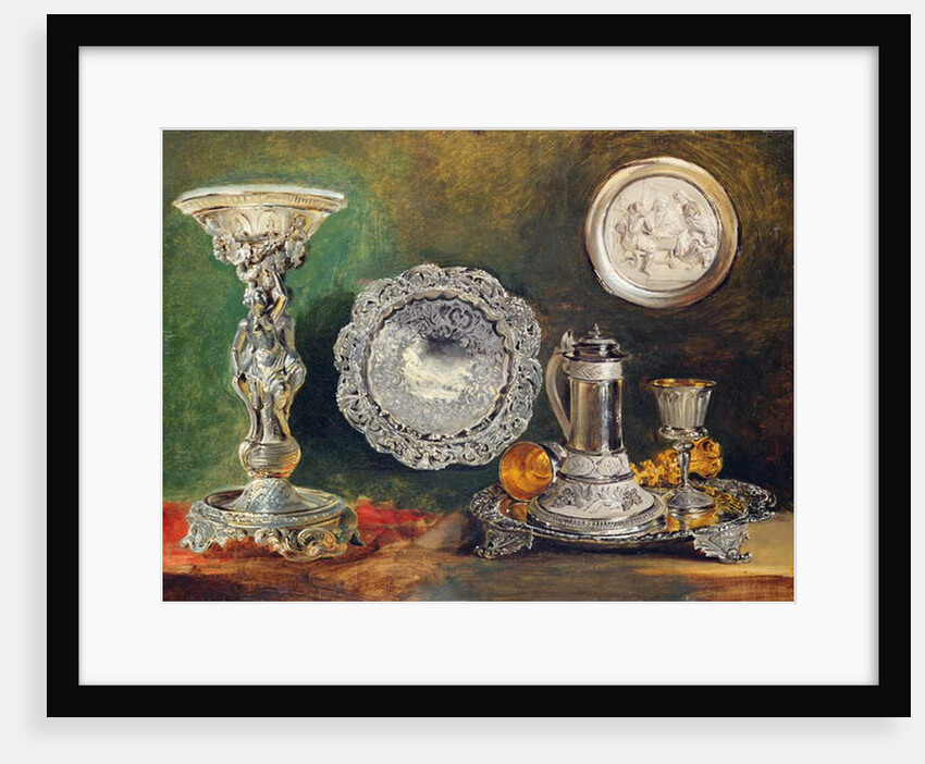 A Still Life of Silver, c.1833 by George Lance