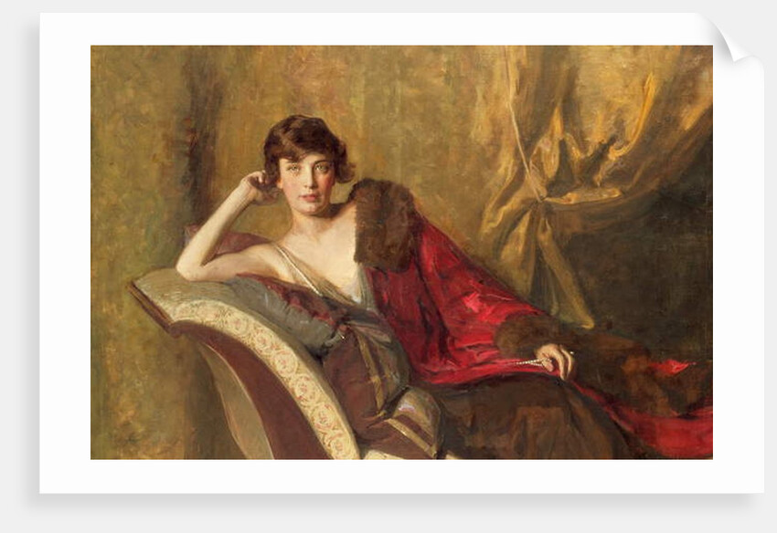 Countess Michael Karolyi reclining on a divan, 1918 by John Quincy Adams