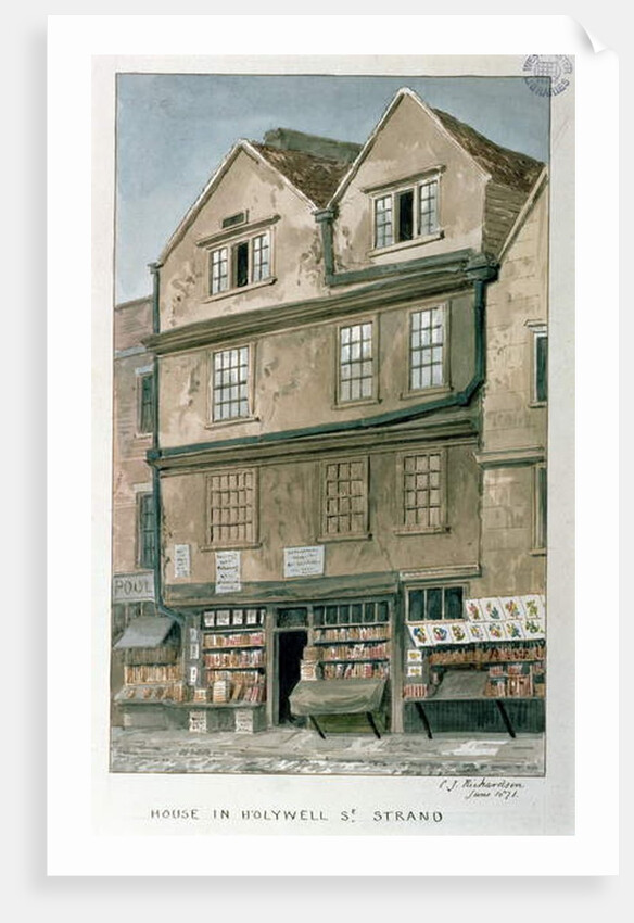 House in Holywell Street, the Strand, 1871 by Charles James Richardson