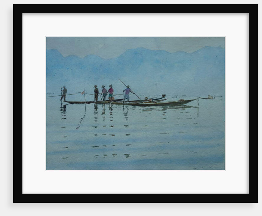 923 Fishing at Inle Lake by Clive Wilson