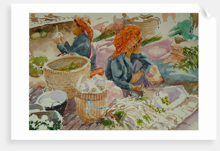 938 Nampan market, waiting for custom by Clive Wilson