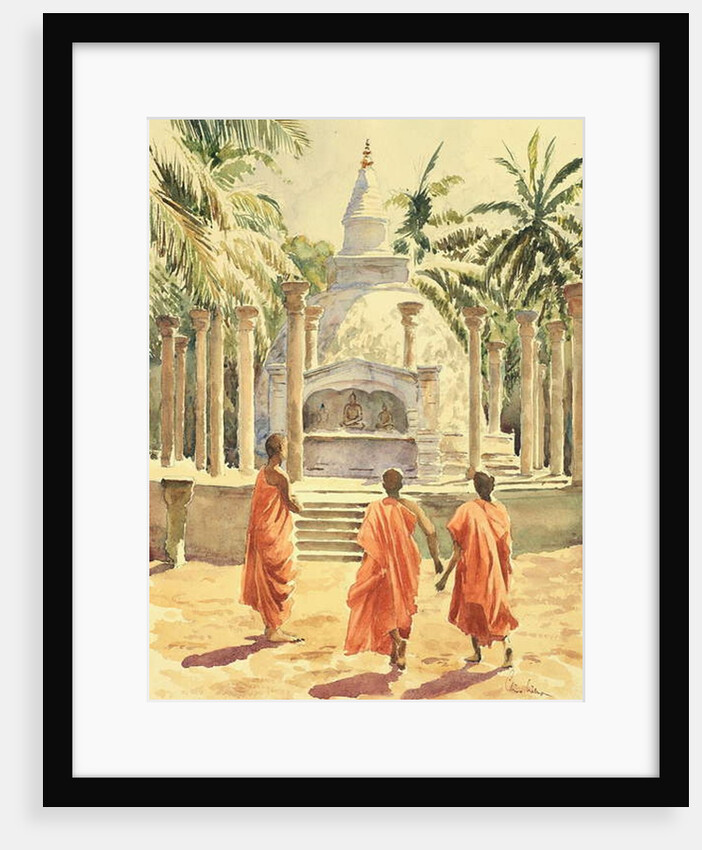 761 Boy monks visit Mihintale by Clive Wilson