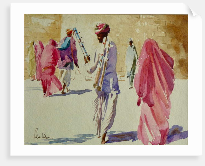 513 Jaisalmer, Pipe player by Clive Wilson