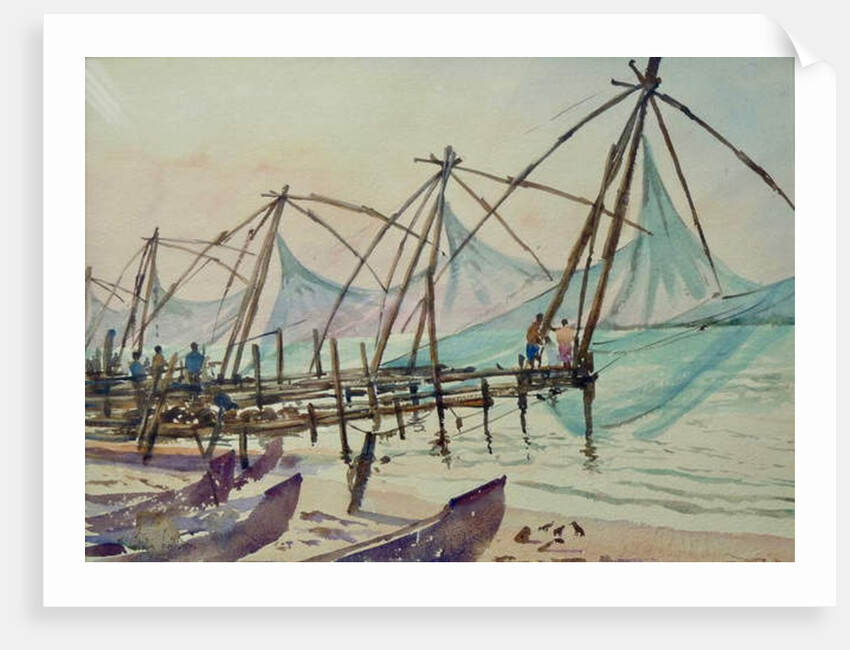 608 Fishing nets, Fort Cochin by Clive Wilson