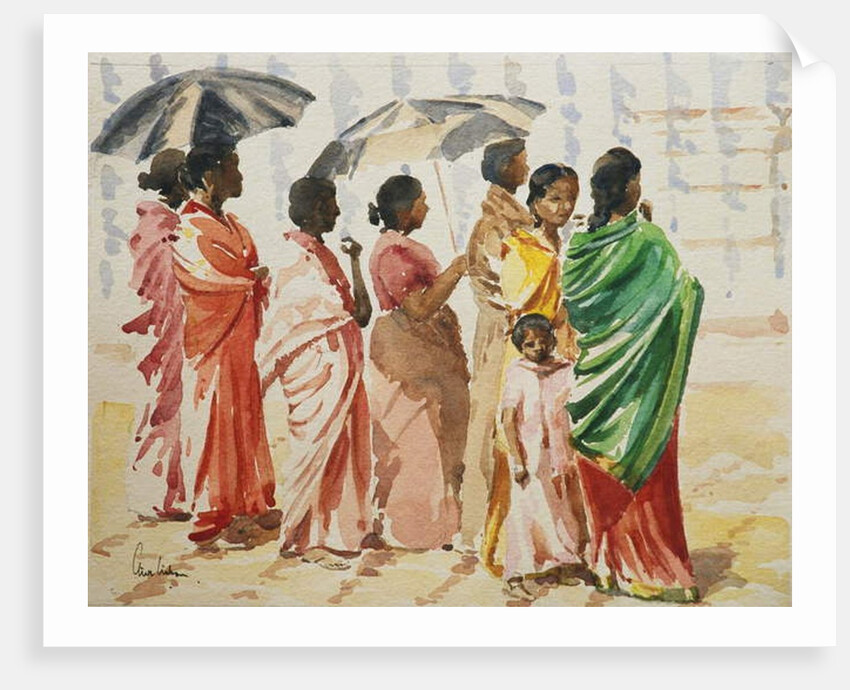 Queuing to kiss the statue of Fatima, 2003 by Clive Wilson