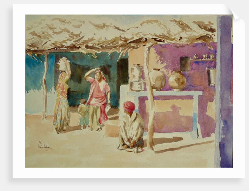 661 Brahmin village interior by Clive Wilson