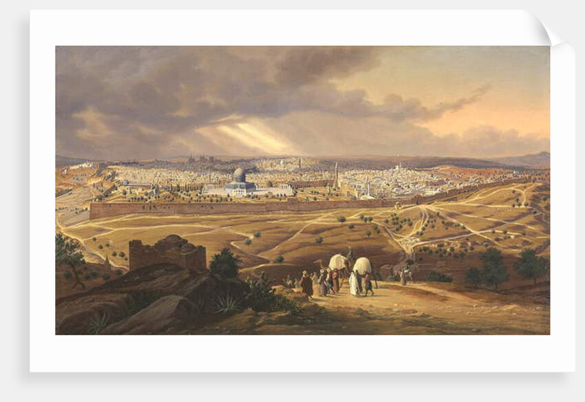 View of Jerusalem, 1847 by Hubert Sattler