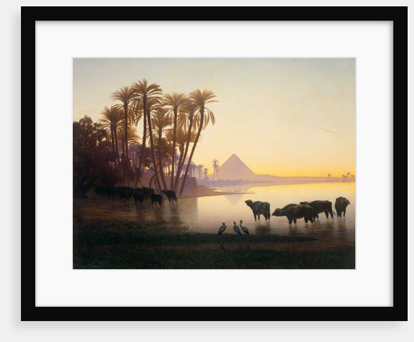 Along the Nile at Gyzeh, c.1850s by Charles Theodore Frere