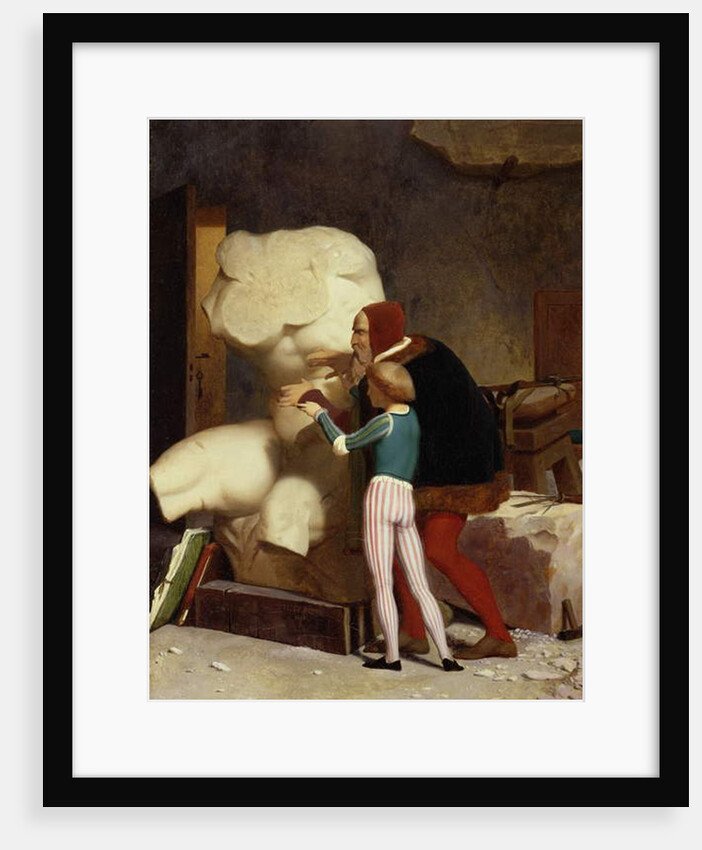 Michelangelo Showing a Student the Belvedere Torso, 1849 by Jean Leon Gerome