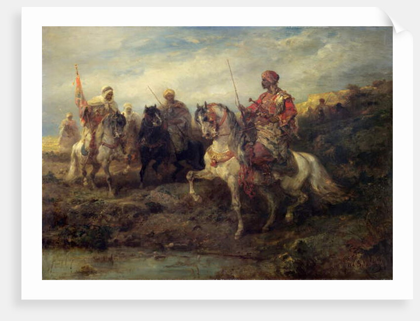 Arab Warriors on Horseback by Adolf Schreyer