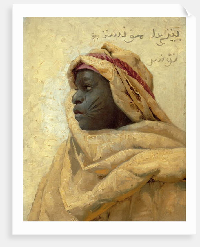 Portrait of a Nubian by Peder Monsted