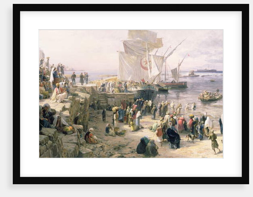 Jaffa, Recruiting of Turkish Soldiers in Palestine, 1888 by Gustave Bauernfeind