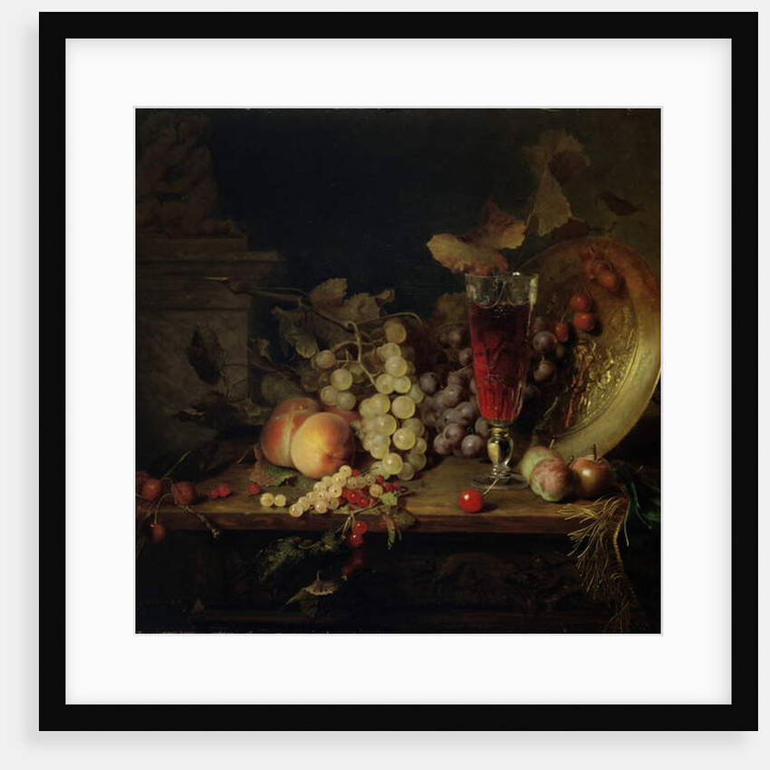 Still Life with Fruit, Glass of Wine, 1863 by Blaise-Alexandre Desgoffe
