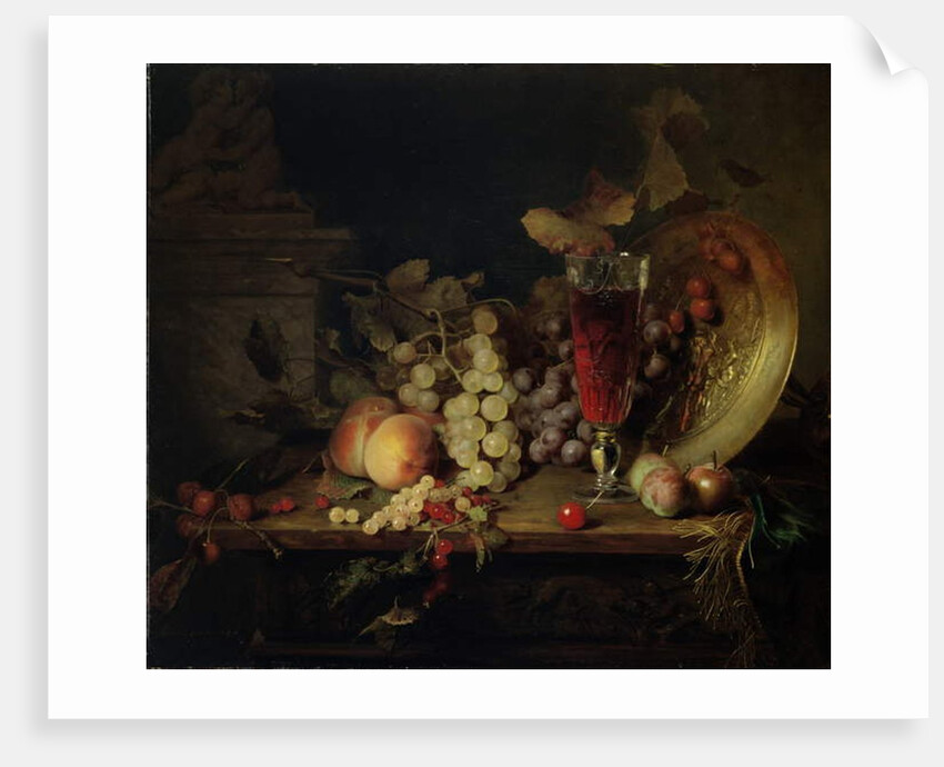Still Life with Fruit, Glass of Wine, 1863 by Blaise-Alexandre Desgoffe