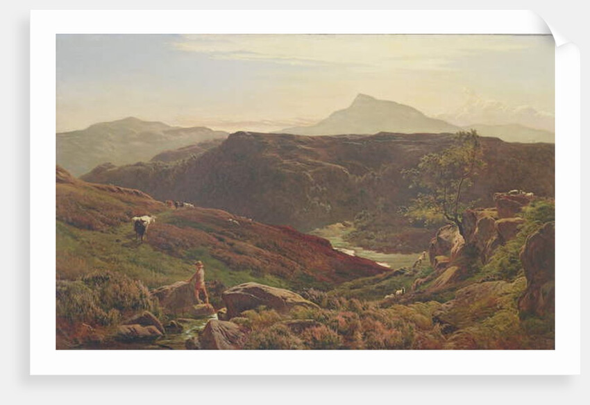 Moel Siabod from Capel Curmon, 1867 by Sidney Richard Percy