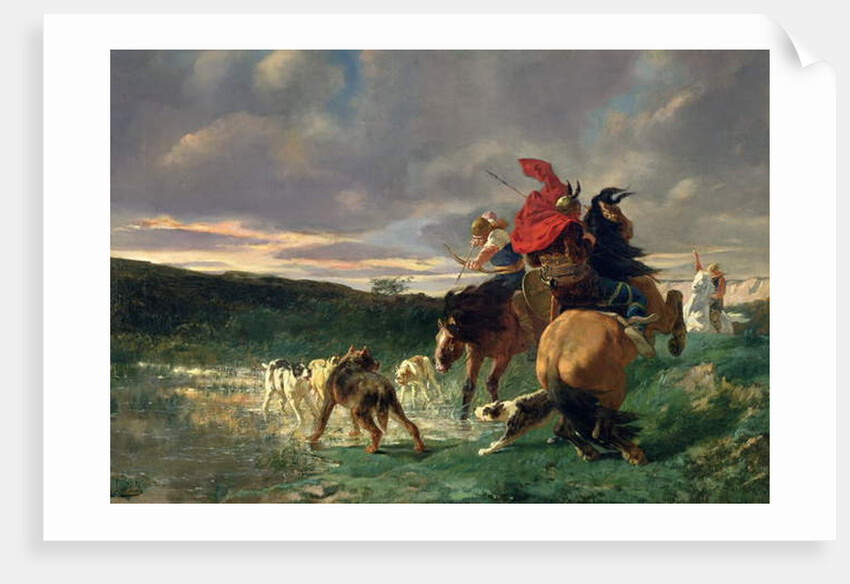 Merovingians attacking a Wild Dog by Evariste Vital Luminais