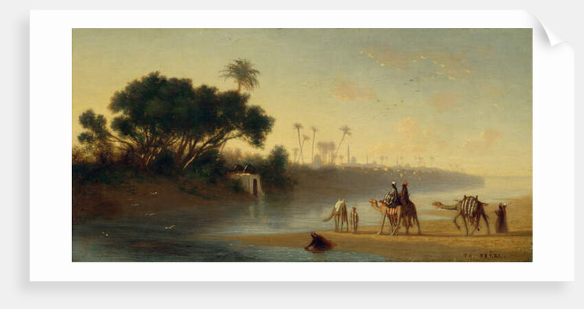The River Nile in Cairo by Charles Theodore (1814-88) Frere