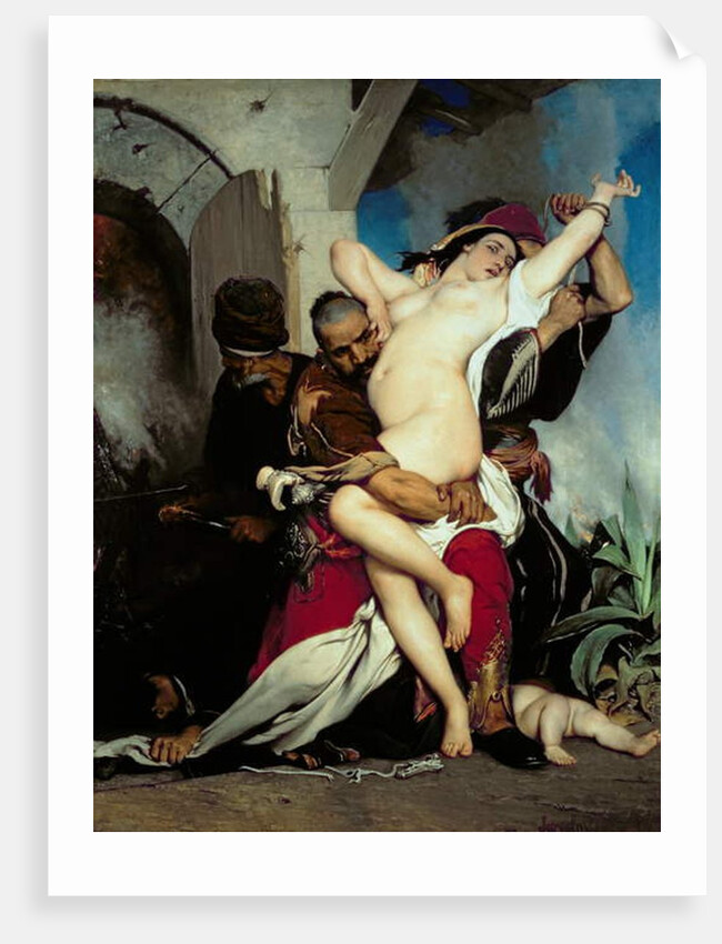 The Abduction of a Herzegovenian Woman, 1861 by Jaroslav Cermak