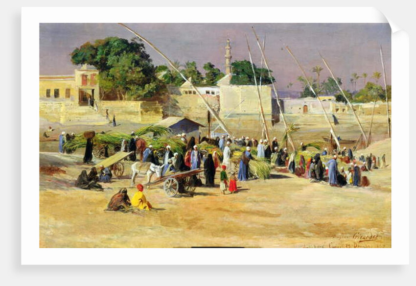 Reed Sellers on the Nile by Eugene Alexis Girardet