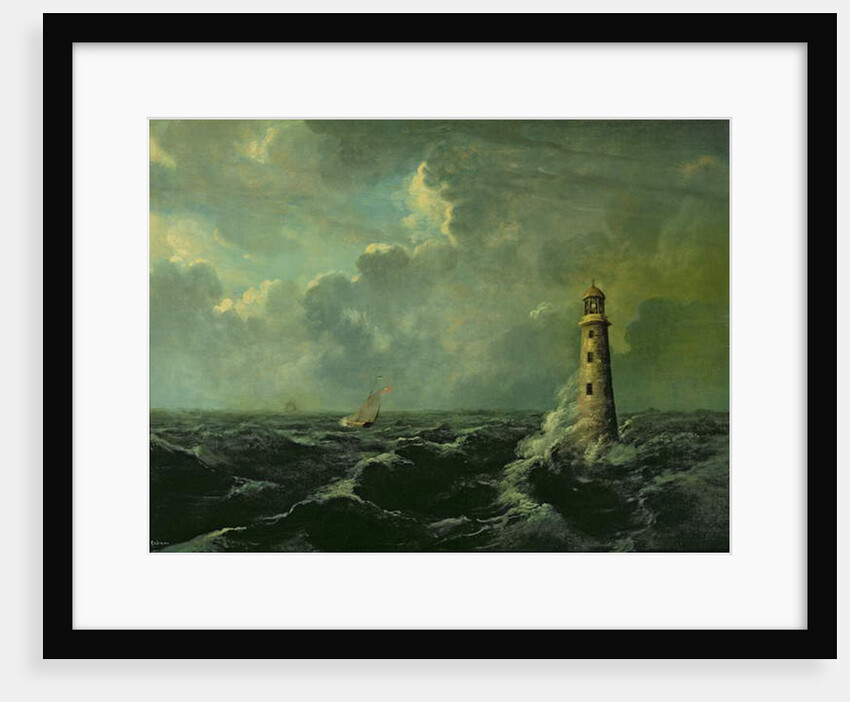 Seascape with Lighthouse by Charles Codman