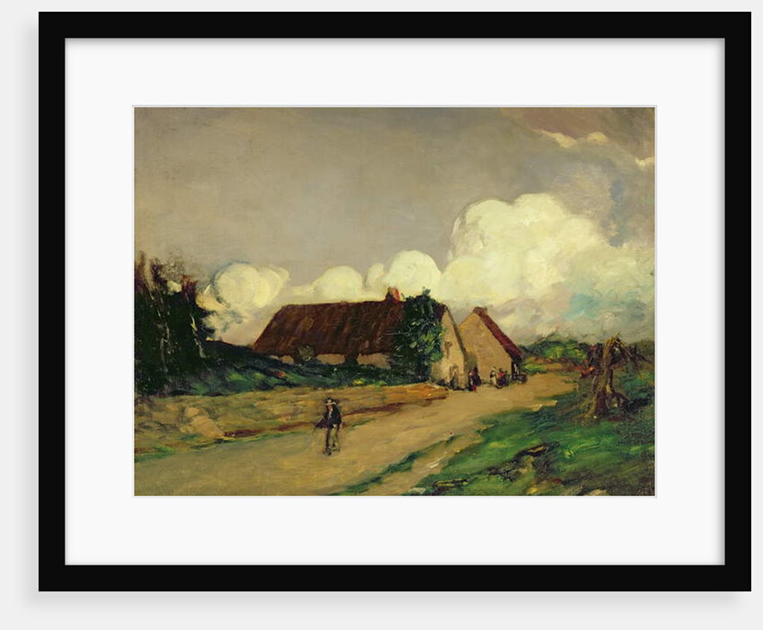 Old Brittany Farm Houses, 1902 by Robert Cozad Henri