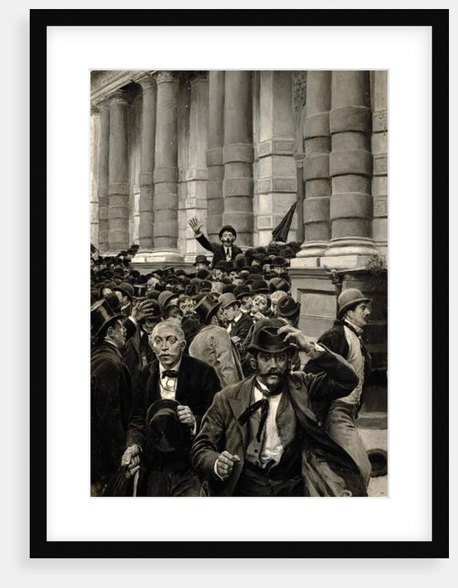 The Rush from the New York Stock Exchange on September 18, 1873 by Howard Pyle