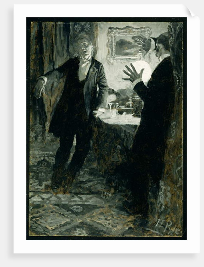 He Put the Glass to his Lips and Drank at one Gulp by Howard Pyle