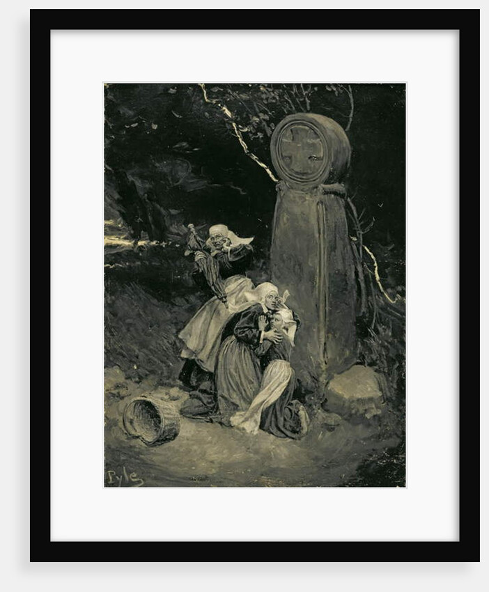 Breton Peasants at a Wayside Cross by Howard Pyle