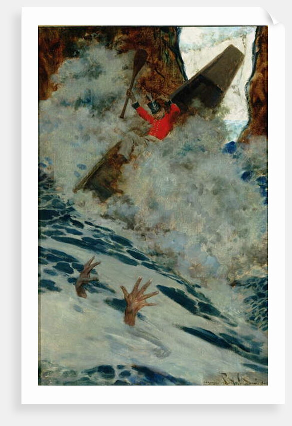 The Boat and I Went by him with a Rush by Howard Pyle