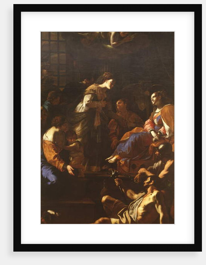 The Roman Empress Faustina visiting St Catherine of Alexandria in Prison, c.1640-43 by Mattia (1613-99) Preti