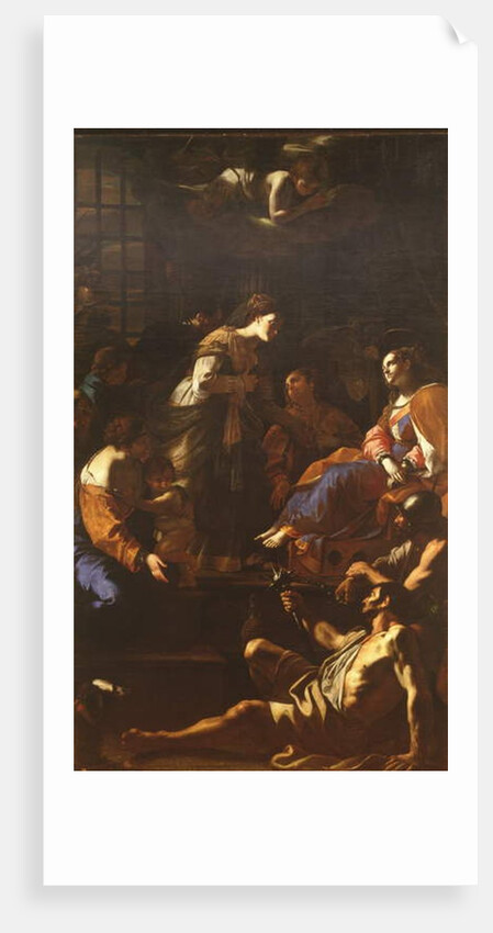 The Roman Empress Faustina visiting St Catherine of Alexandria in Prison, c.1640-43 by Mattia (1613-99) Preti