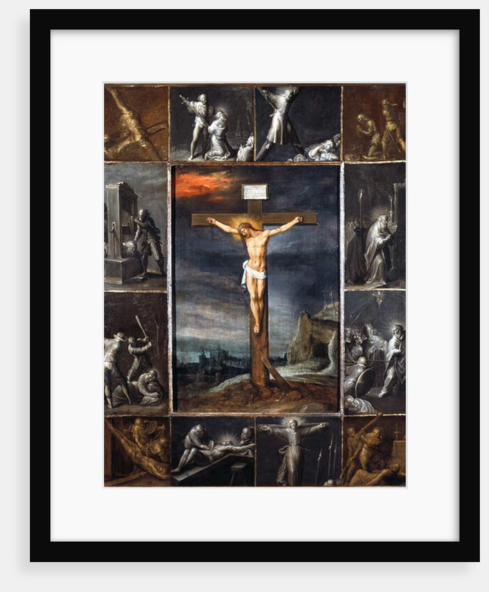The Crucified Christ Enframed with Scenes of Martyrdom of the Apostles by Frans II the Younger Francken
