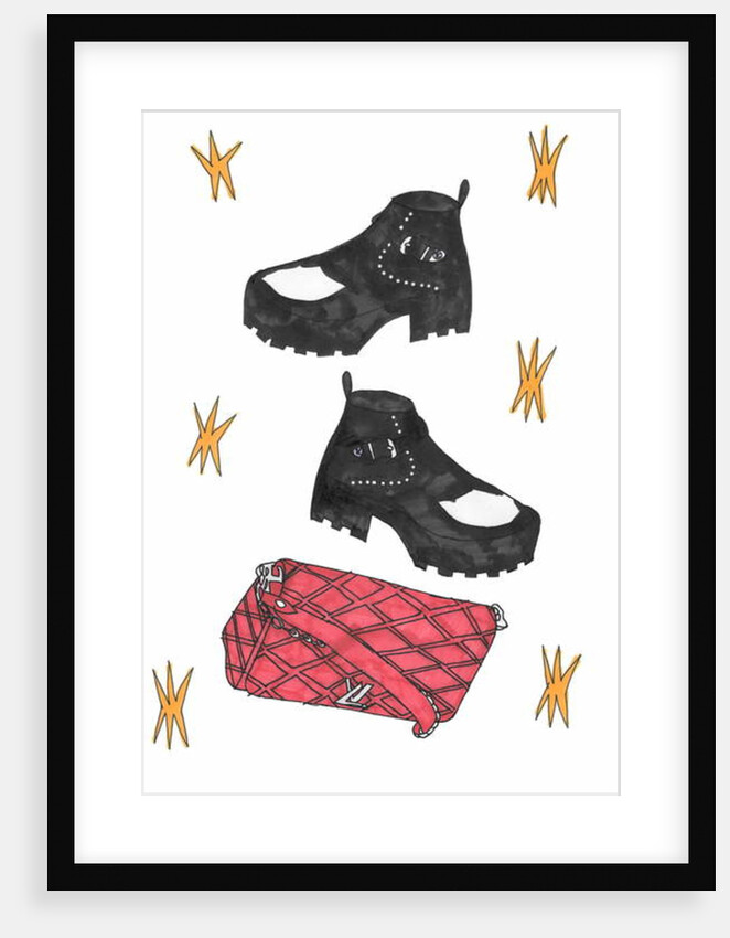 Redbag & boots, 2016 by Daisy de Villeneuve