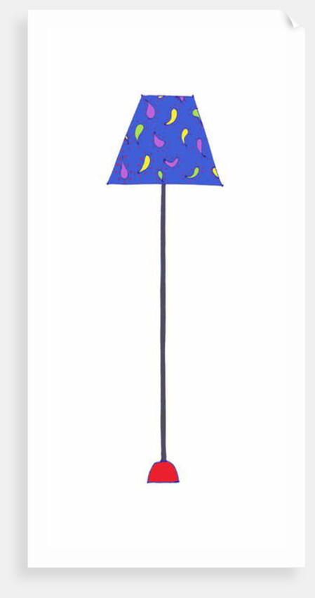 Standing Lamp Blue Shade by Daisy de Villeneuve