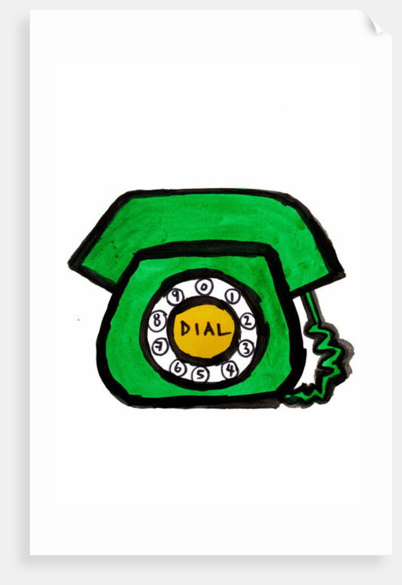 Green Telephone by Daisy de Villeneuve