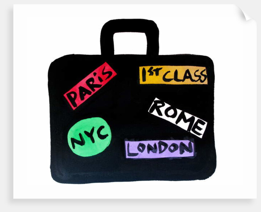 Paris, NYC, London, Rome Suitcase by Daisy de Villeneuve