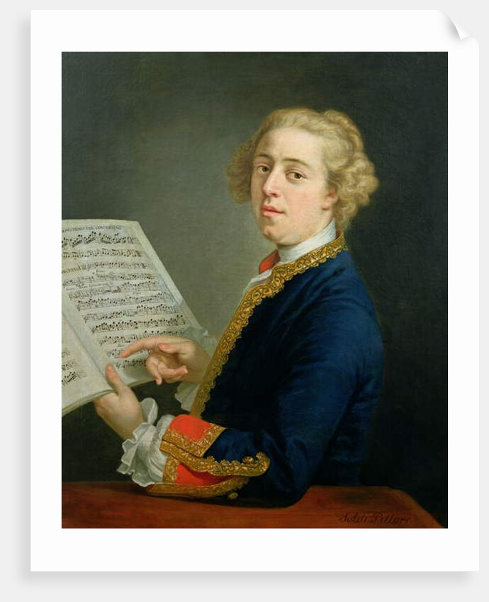 Portrait of Francesco Geminiani, Italian violinist by Andrea Soldi