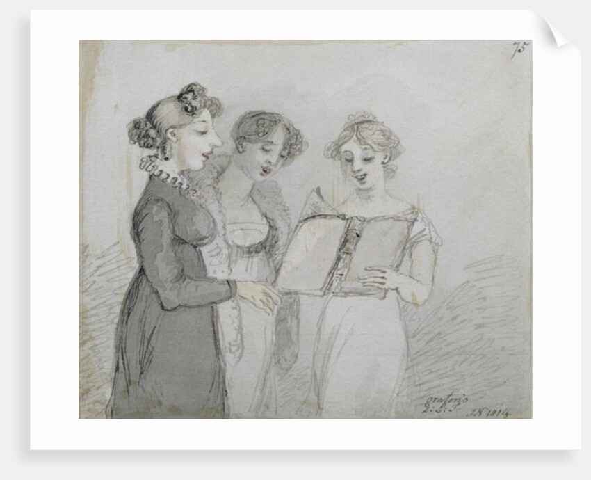 Oratorio performance at the Drury Lane Theatre, part three of a triptych, 1814 by John Nixon