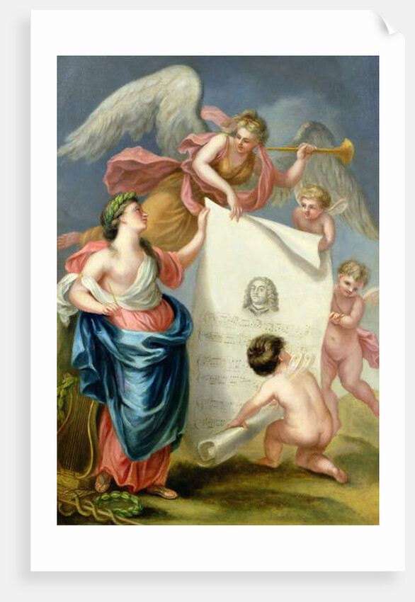 Allegorical study for a memorial print of Handel by Giovanni Battista Cipriani