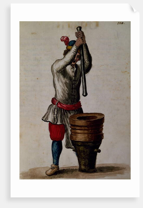 Processing of treacle from the 'Illustrated book of Venetian Costumes' by Jan van Grevenbroeck