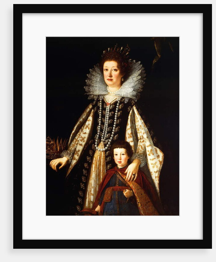 Portrait of Archduchess Maria Maddalena of Austria with her son Ferdinand II, 1622-23 by Justus Sustermans