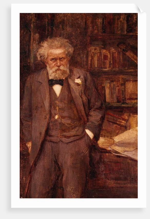 Portrait of the Italian poet Giosue' Carducci, by Alessandro Milesi by Alessandro Milesi