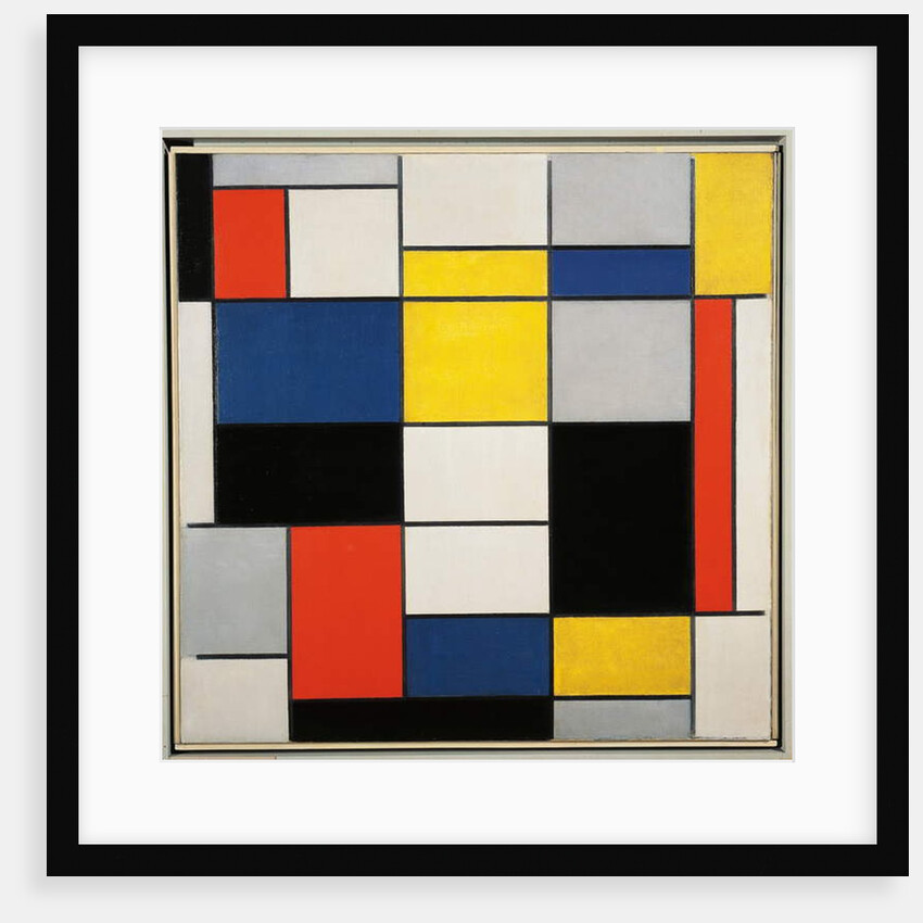 Large Composition with Black, Red, Grey, Yellow and Blue, 1919-1920 by Piet Mondrian