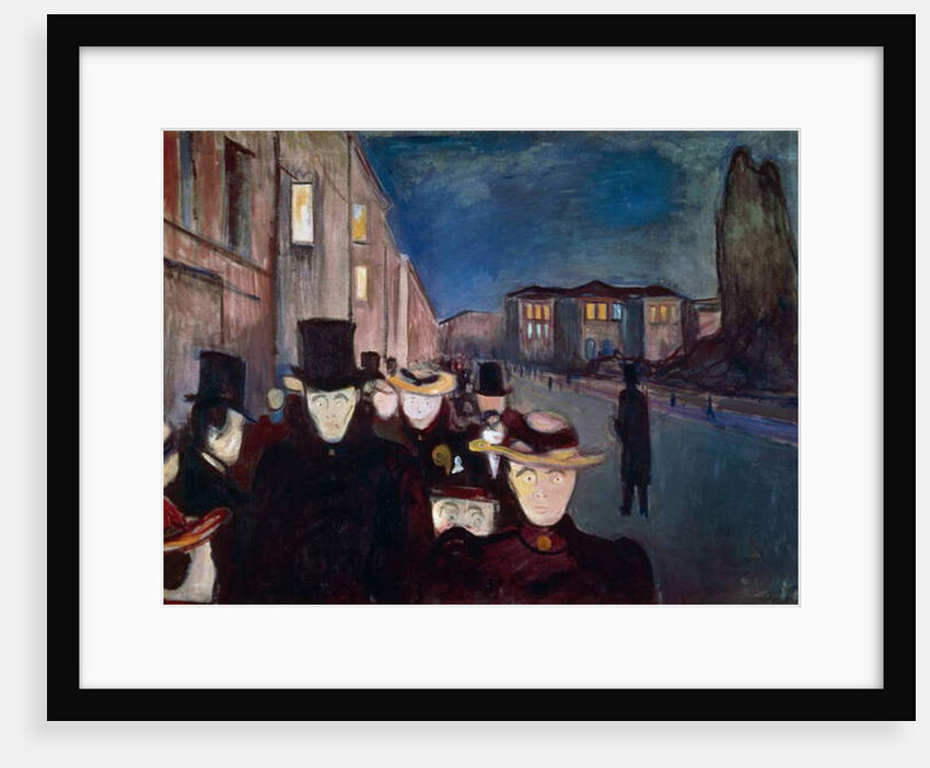 Evening on Karl Johan, 1892 by Edvard Munch