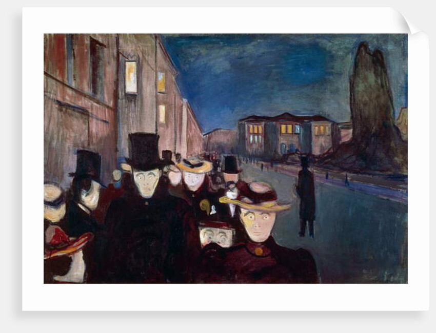 Evening on Karl Johan, 1892 by Edvard Munch